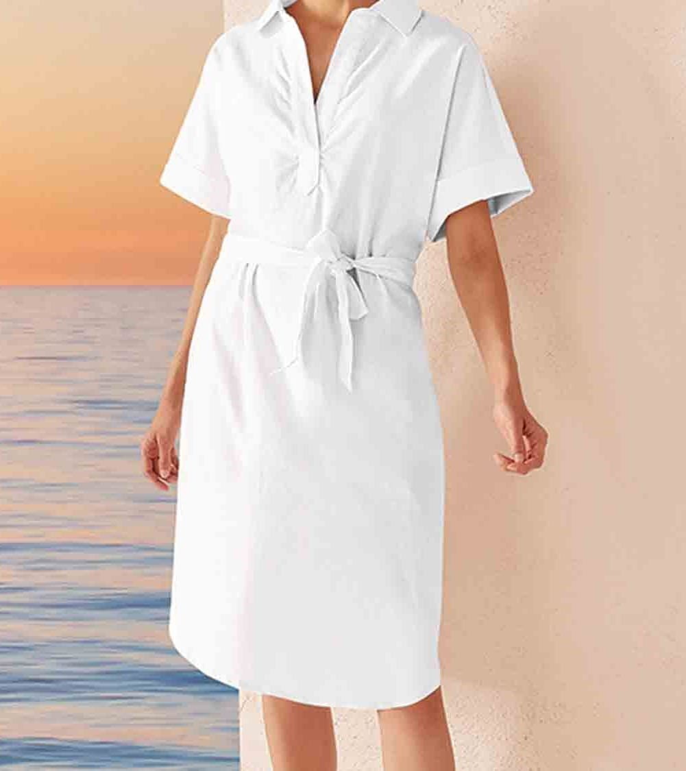 Vestido largo de lino