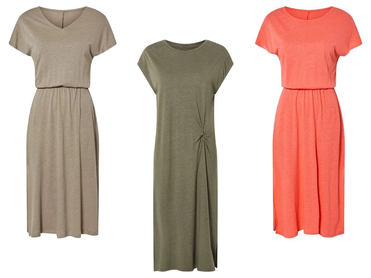 Vestidos de lino y viscosa