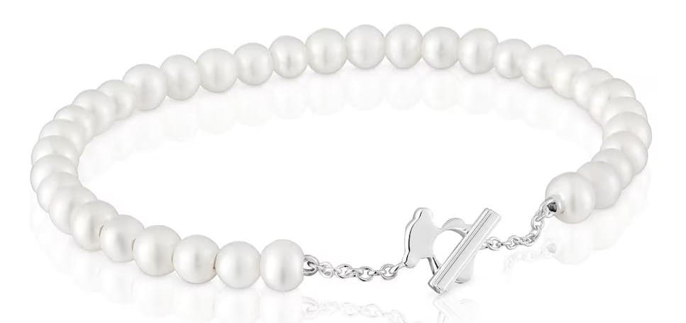 Pulsera Bear tipo esclava con perlas