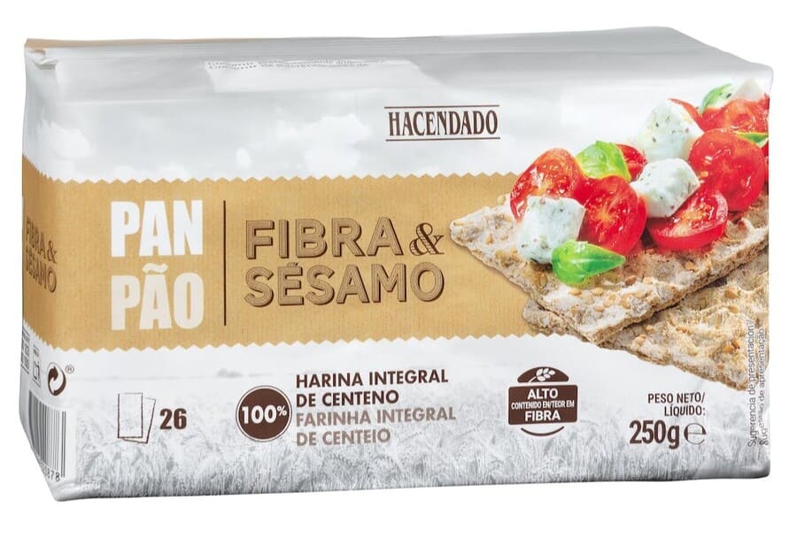 Pan de fibra y sésamo Hacendado