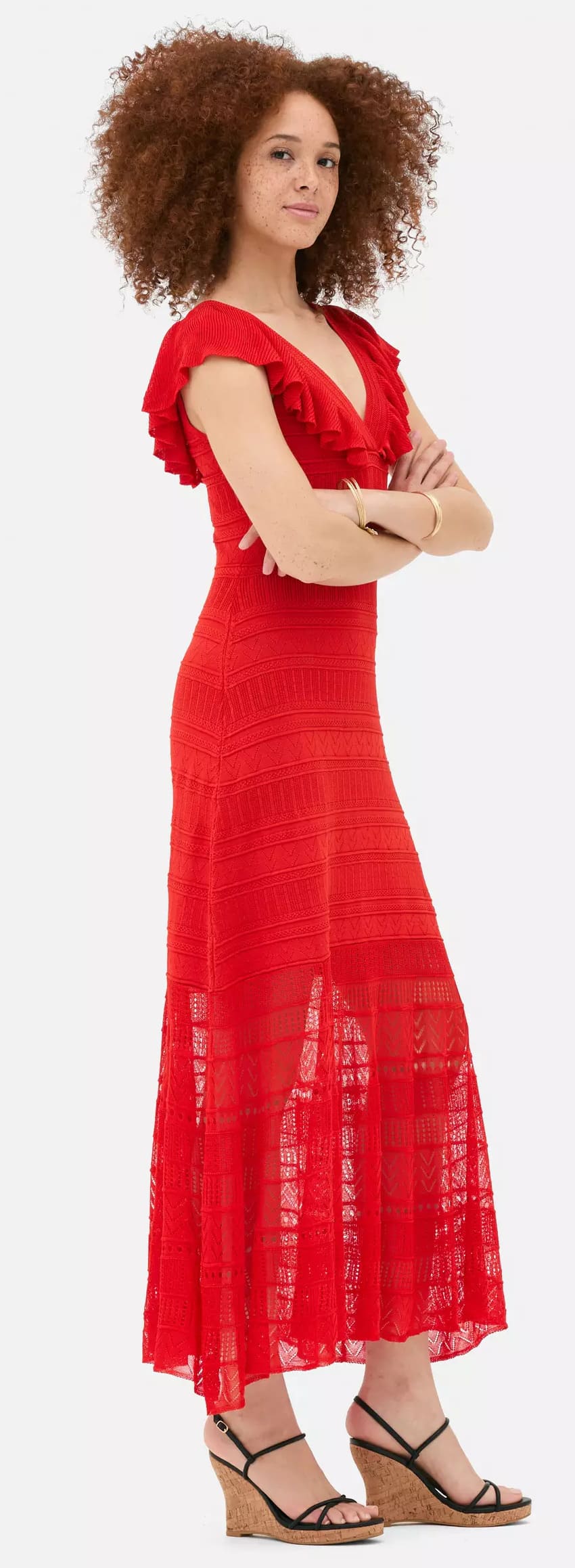 El vestido largo Lola de Paula Echevarría en color rojo de Primark