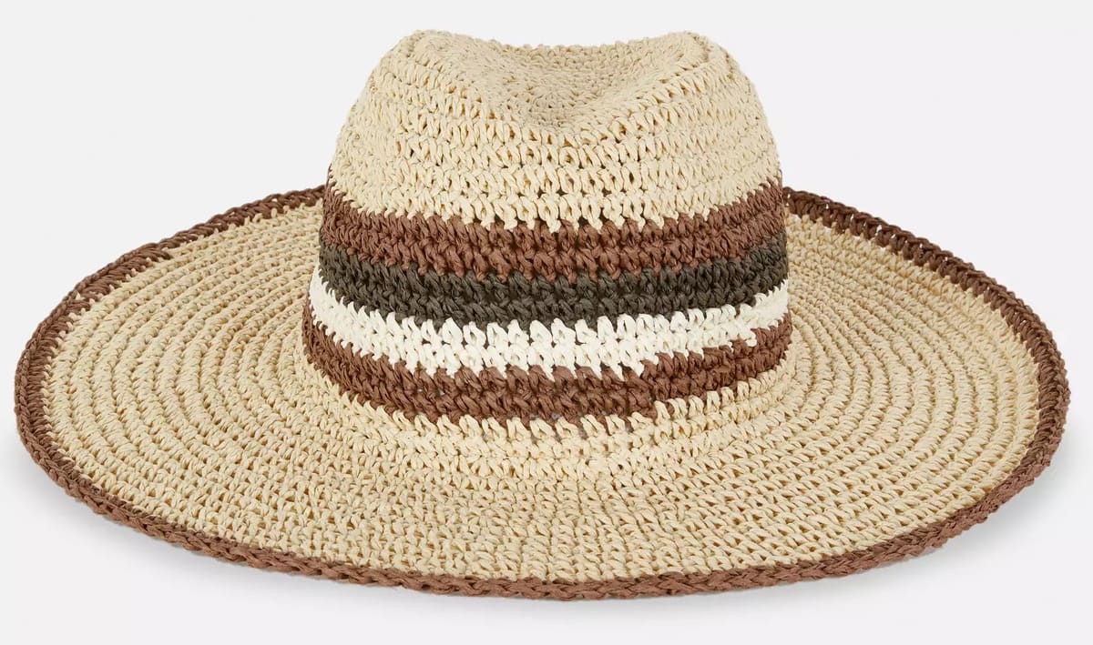 El sombrero de panamá a rayas de Paula Echevarría de Primark