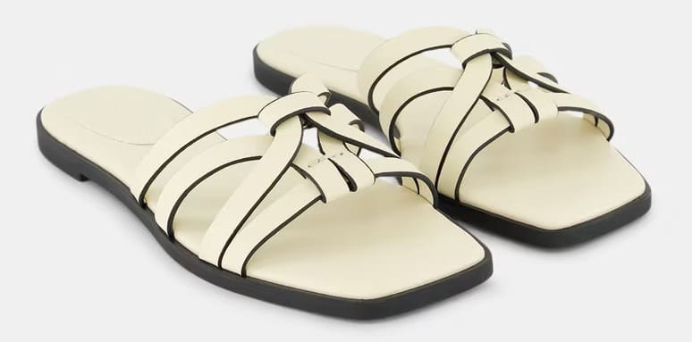 Las sandalias planas para mujer con pala trenzada en color blanco roto de Tintoretto en El Corte Inglés