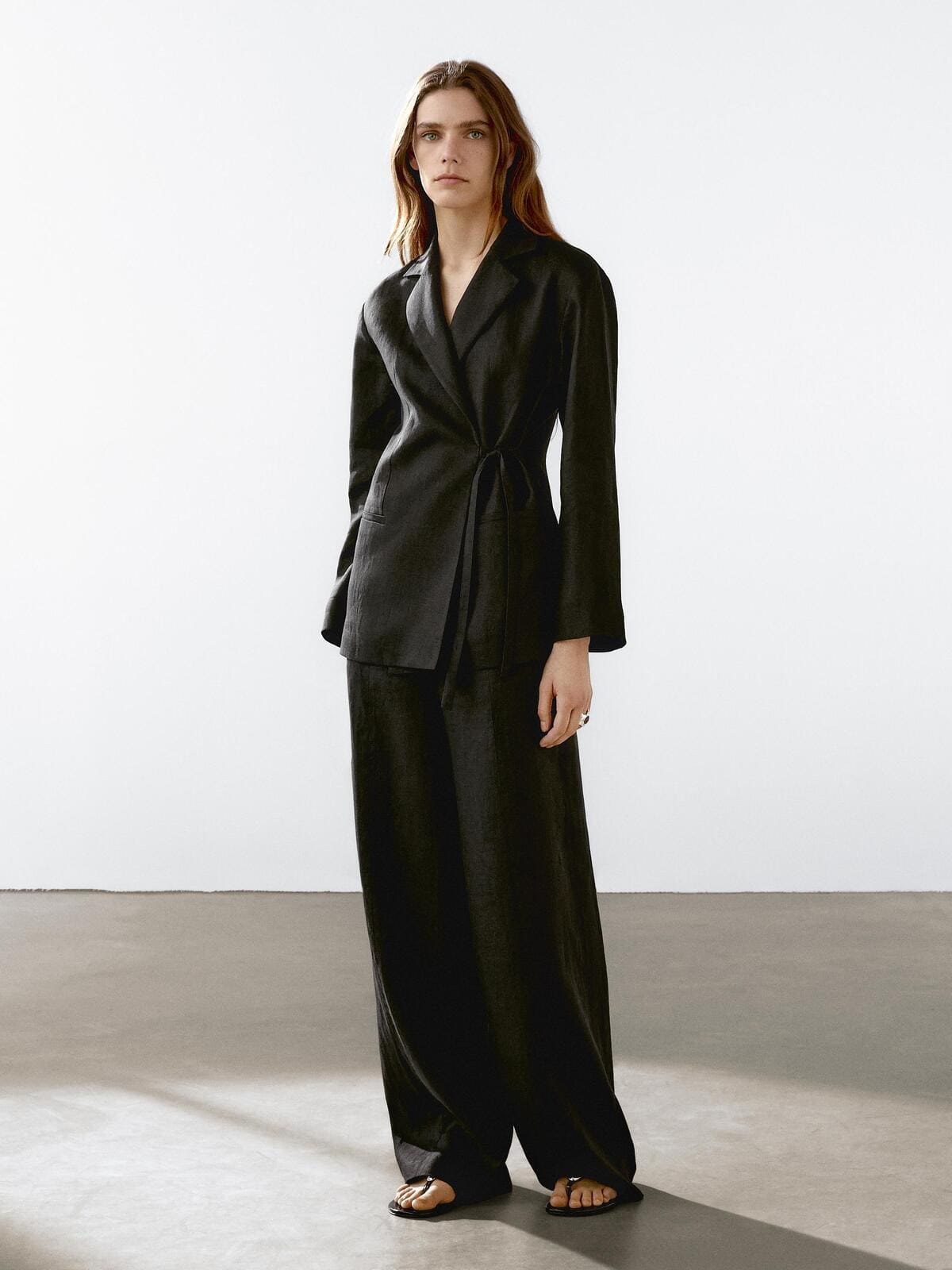 Americana con lazada 100% de lino