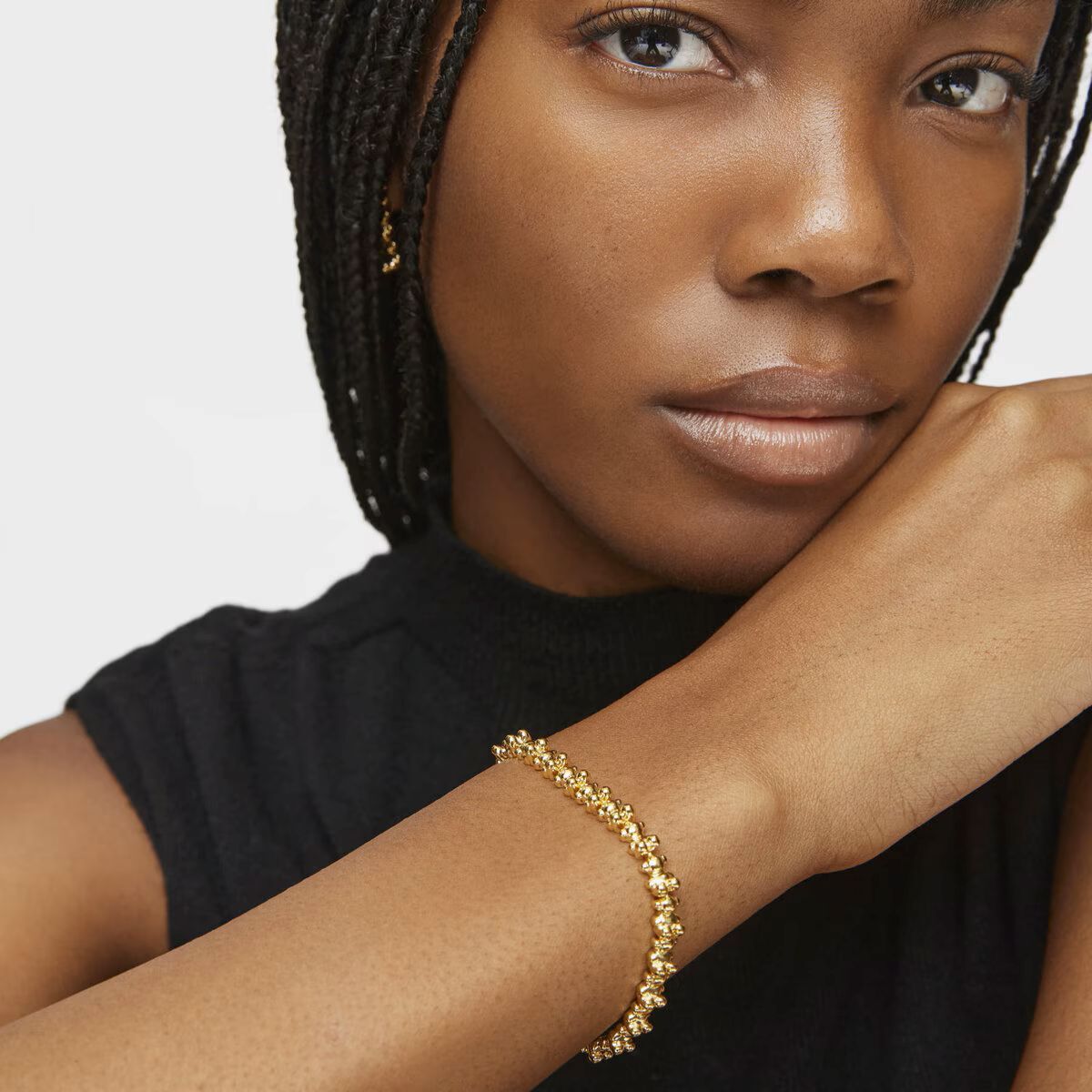 Pulsera cadena con baño de oro 18 kt sobre plata motivos oso Bold Bear de Tous