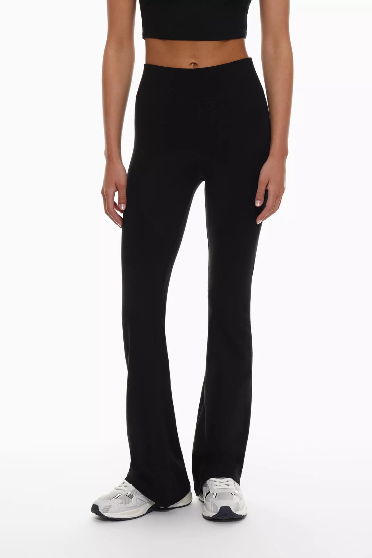 Legging flare cintura canalé