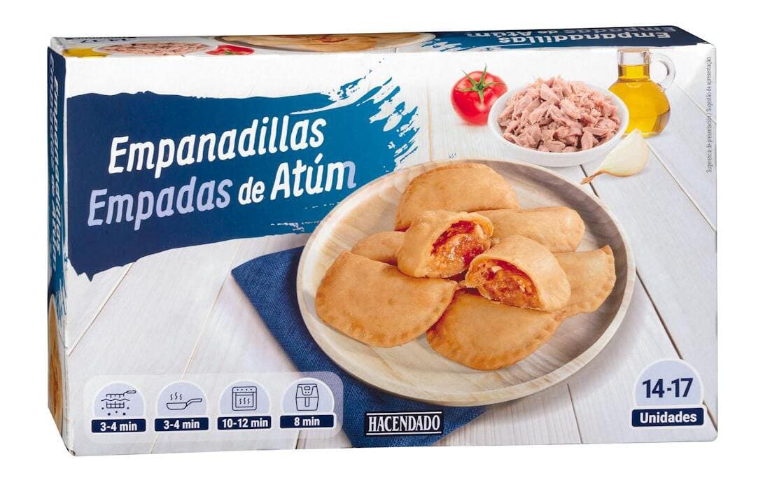 Las empanadillas congeladas de atún de 500 gramos de Mercadona