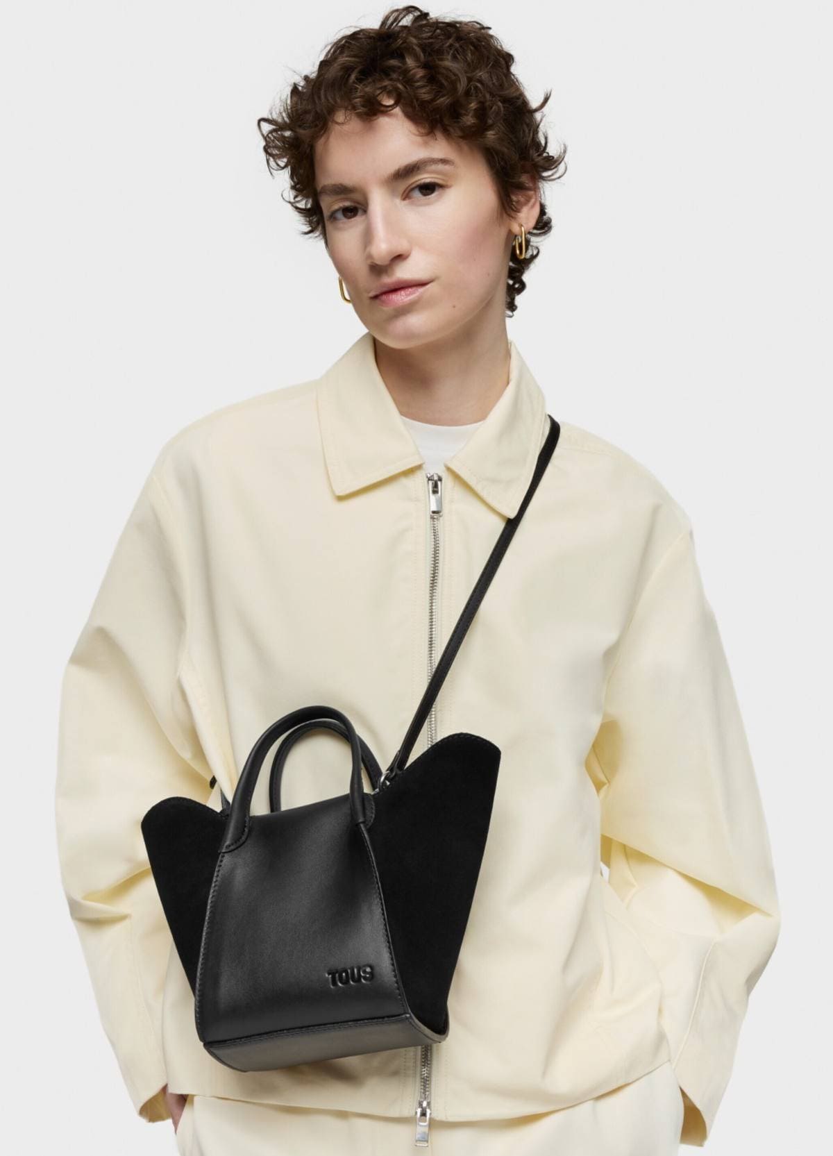 Capazo pequeño negro TOUS Tulip