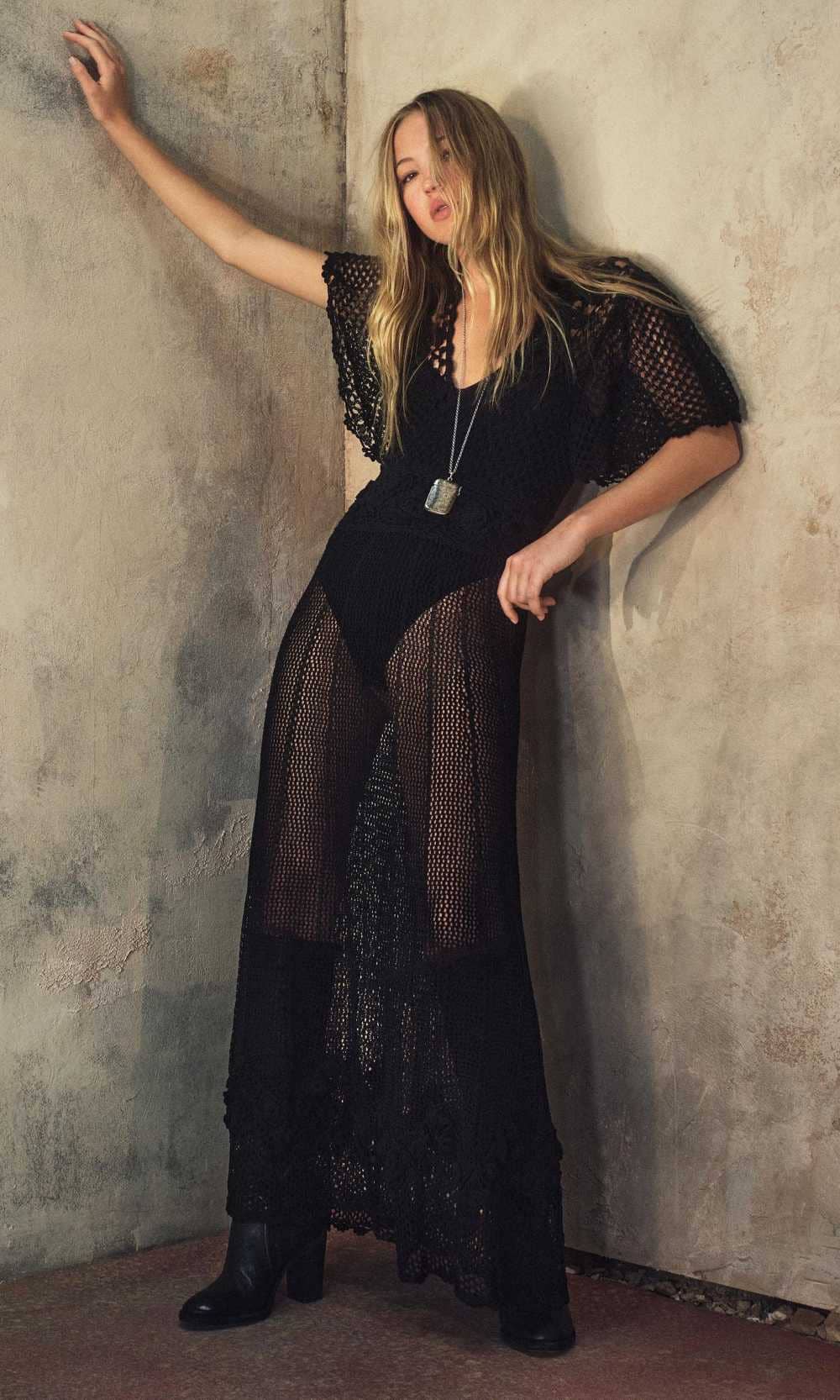 Vestido punto crochet kate moss x zara