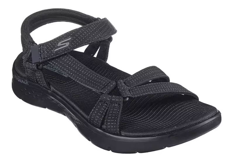 Las sandalias para mujer Skechers Go Walk Flex Sublime en color negro en Decathlon