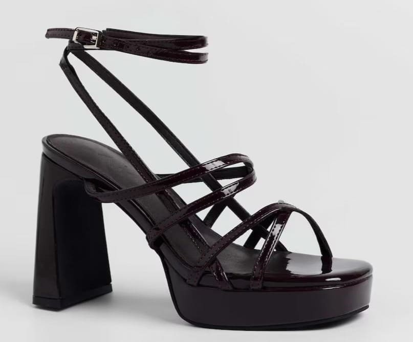 Sandalias de tacón con plataforma y cierre de pulsera