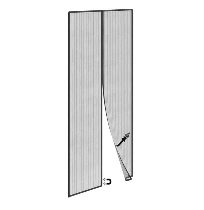 Mosquitera tipo cortina magnética para puerta