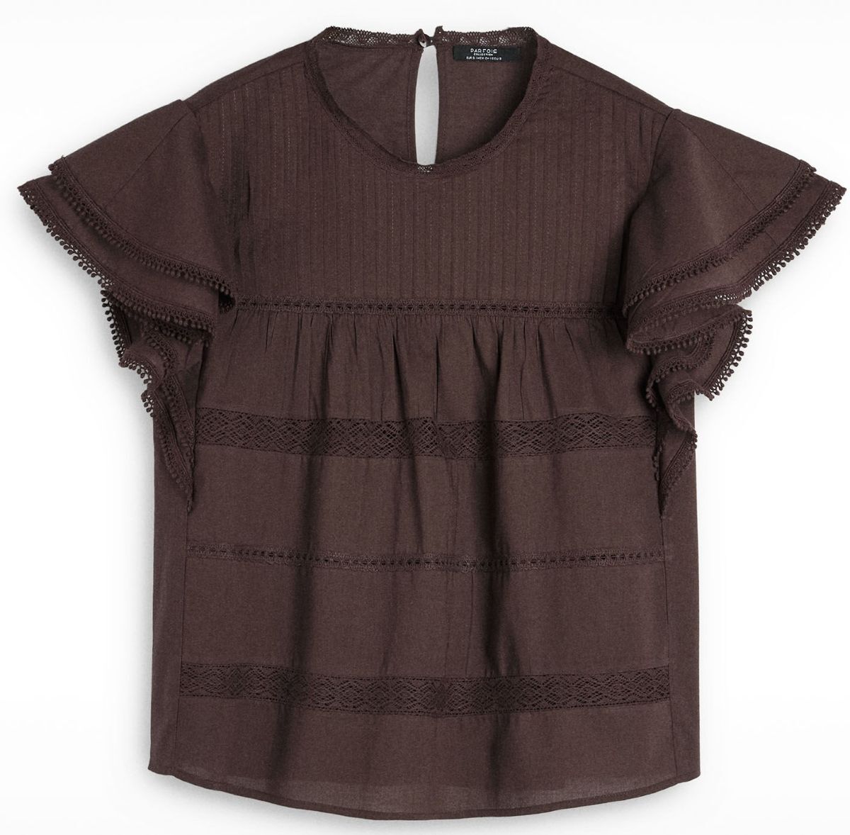 Blusa 100% de algodón con volantes de Parfois