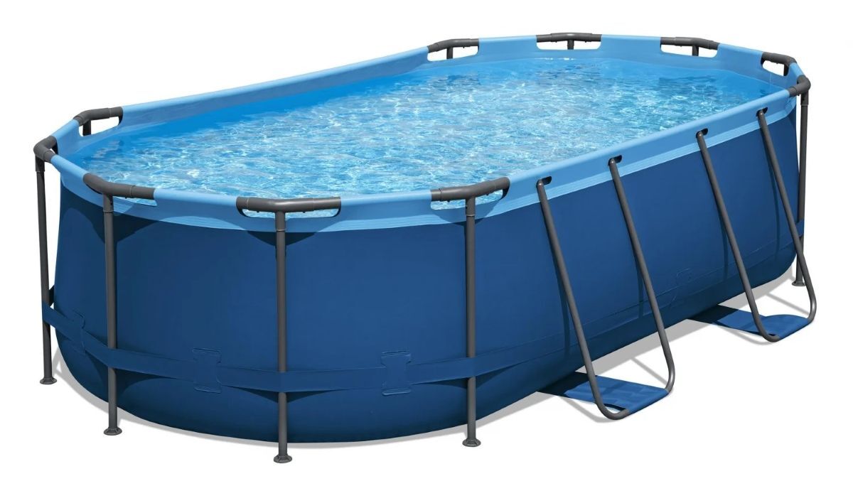 Piscina desmontable ovalada modelo Tortuga de Carrefour