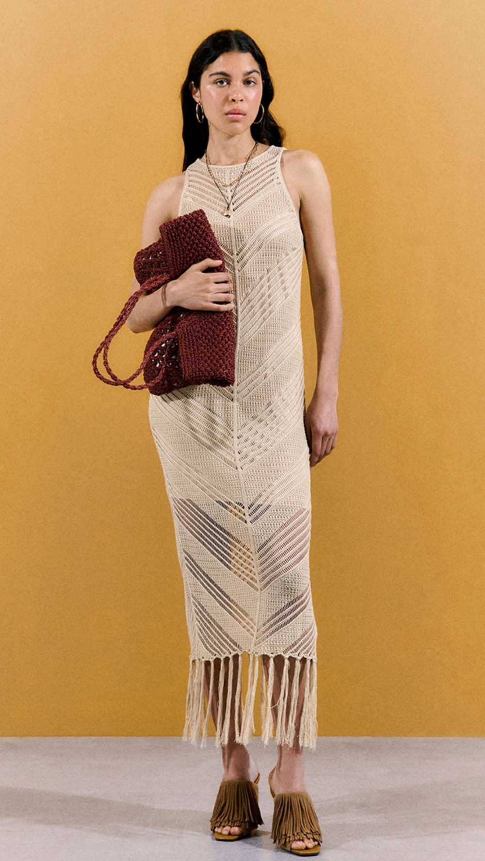 Sfera Vestido flecos bajo en El Corte Inglés