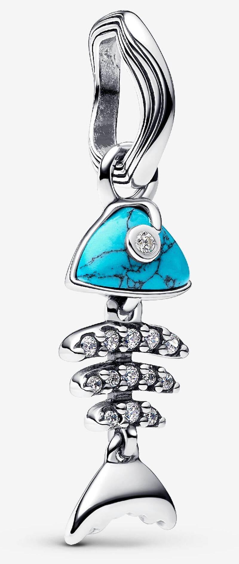 El nuevo charm Colgante Espina Pez Color Turquesa en plata de primera ley de Pandora