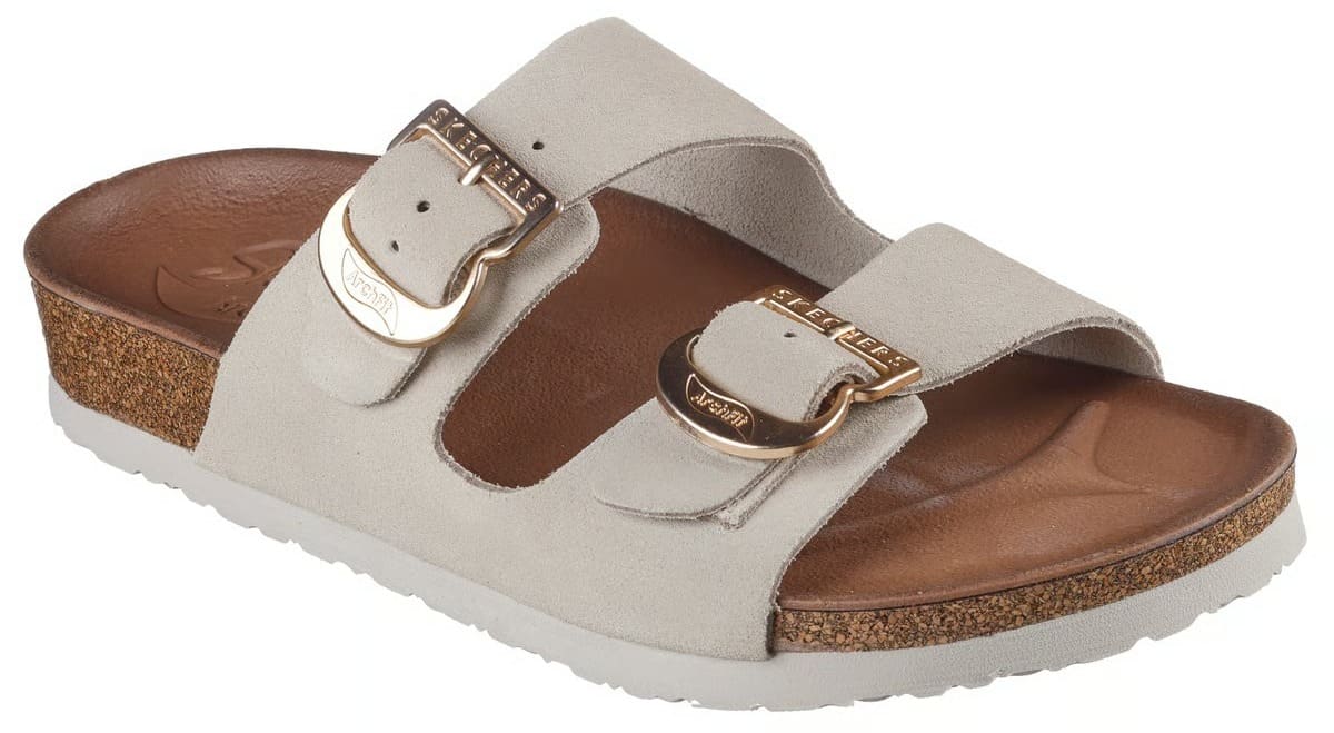 Las nuevas sandalias Arch Fit Granola - Boho Chic en color blanco roto de Skechers