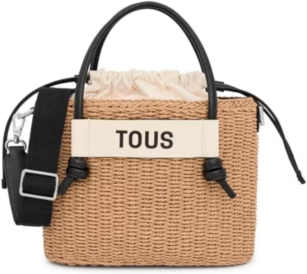 El bolso tipo cesta mediano Scoubidou en color natural de Tous en Amazon