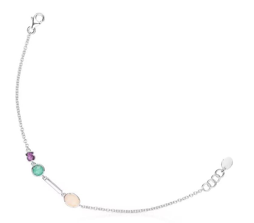 Pulsera Cool Color de plata con tres motivos