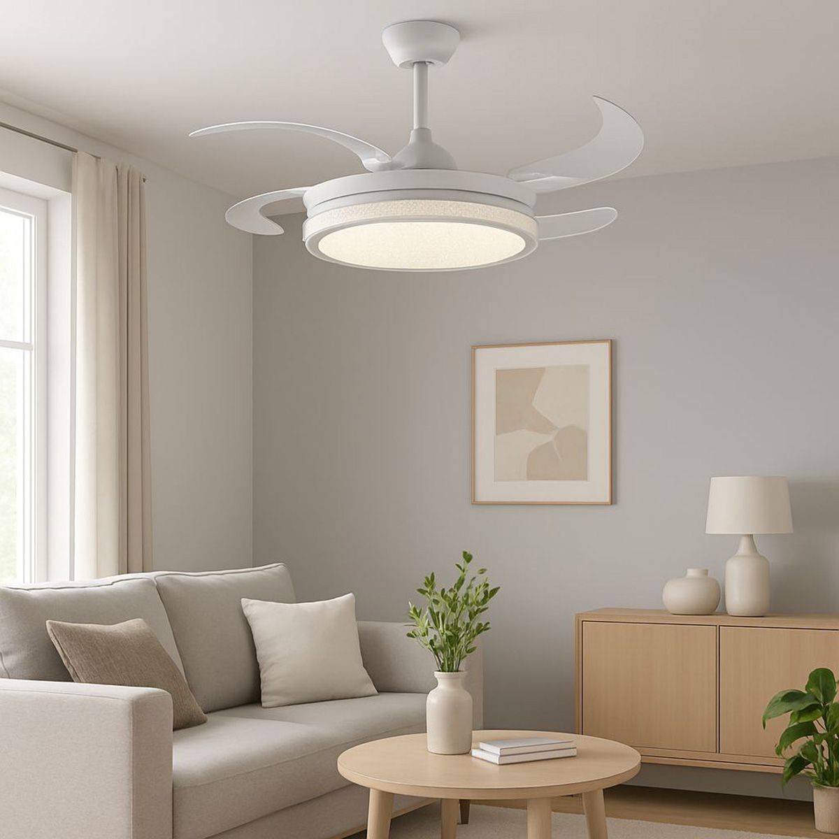 Ventilador de techo Klack con luz LED de Carrefour