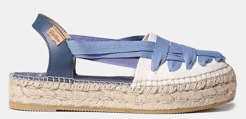 Alpargatas planas Rio en algodón con cintas al tobillo, Toni Poins