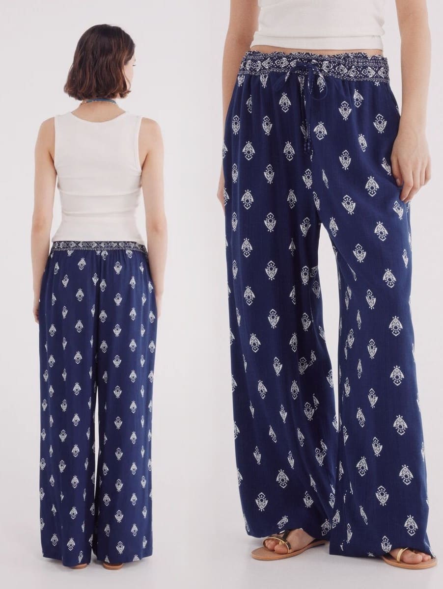 Pantalón fluido estampado