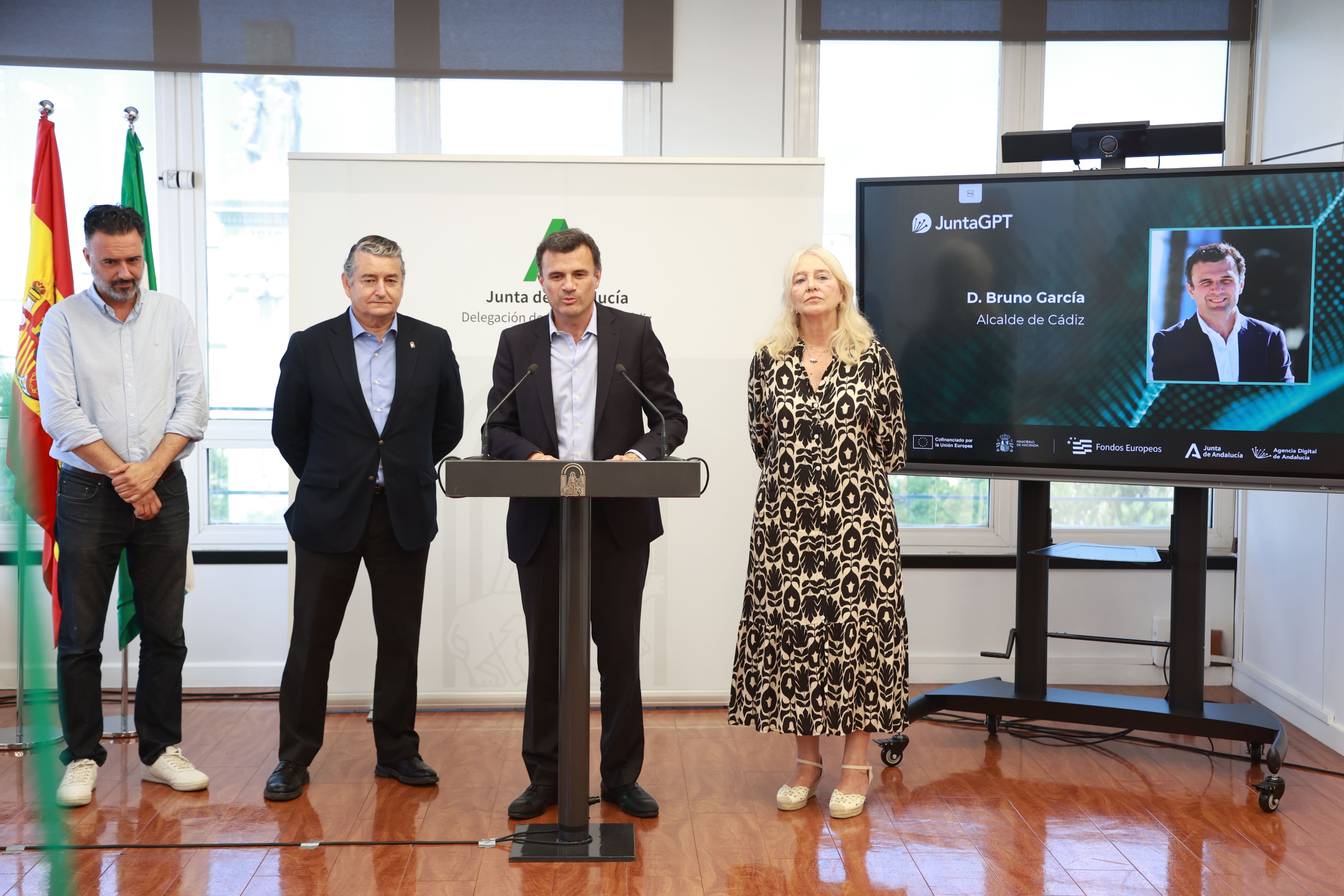 El alcalde de Cádiz, Bruno García, durante su intervención | Cristo García