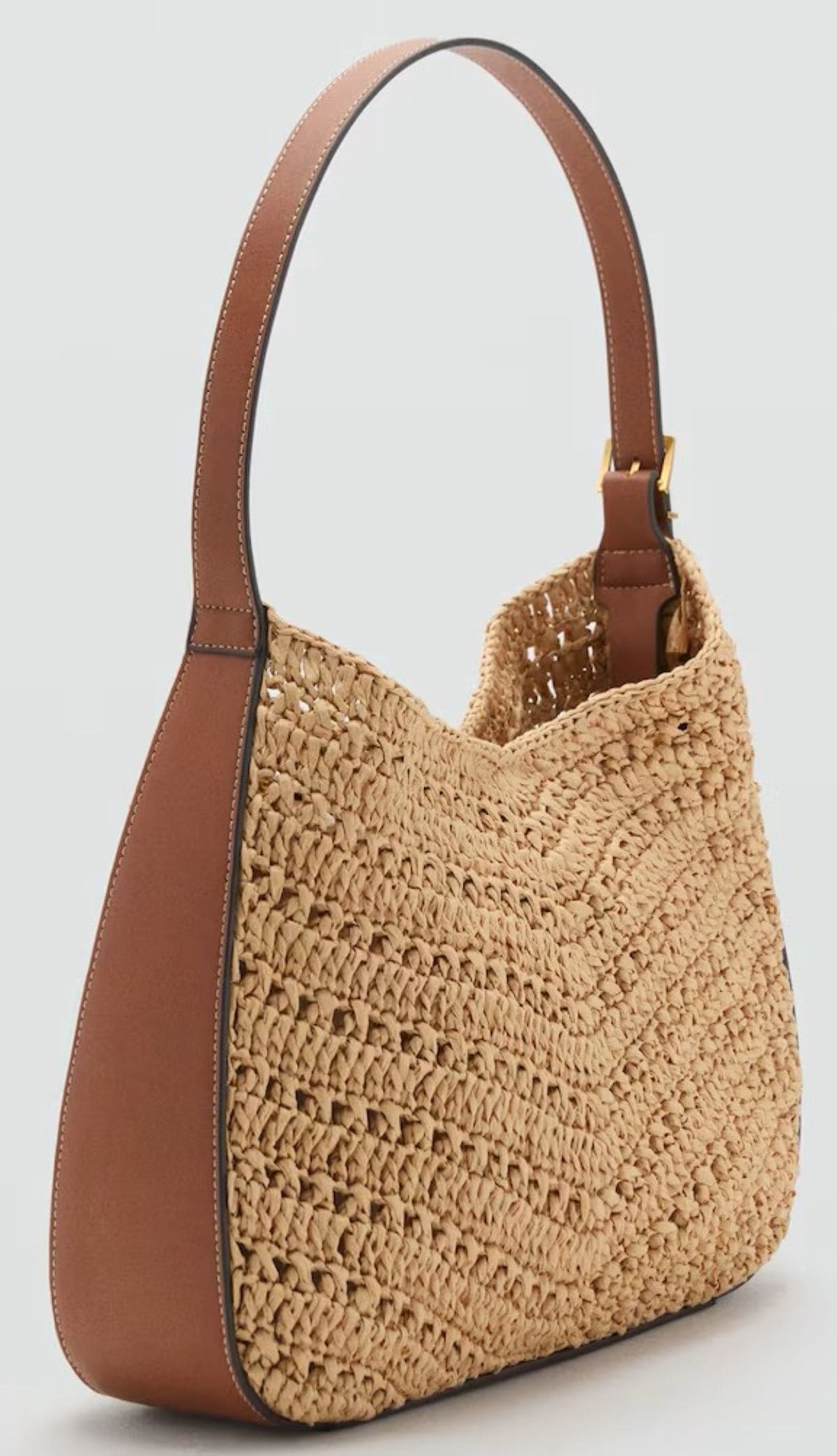 Bolso hombro fibra natural de Mango
