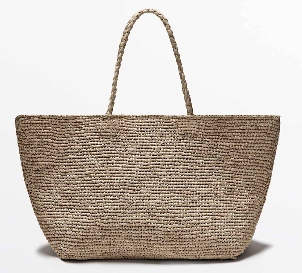 Bolso shopper rafia natural de Parfois