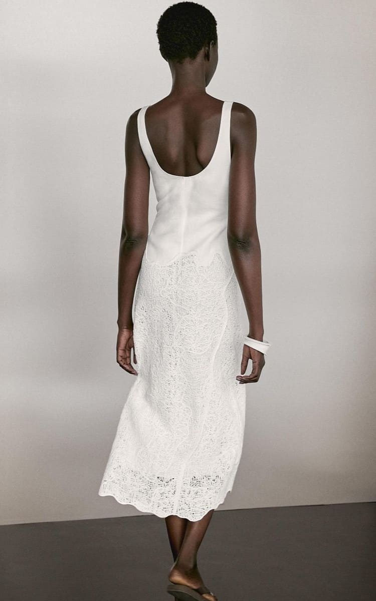 Vestido vuelo mezcla algodón