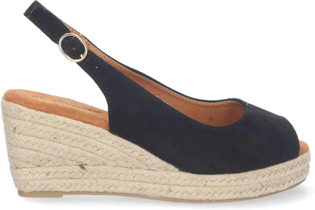 Sandalia de cuña de yute shoes&blues.es de Amazon