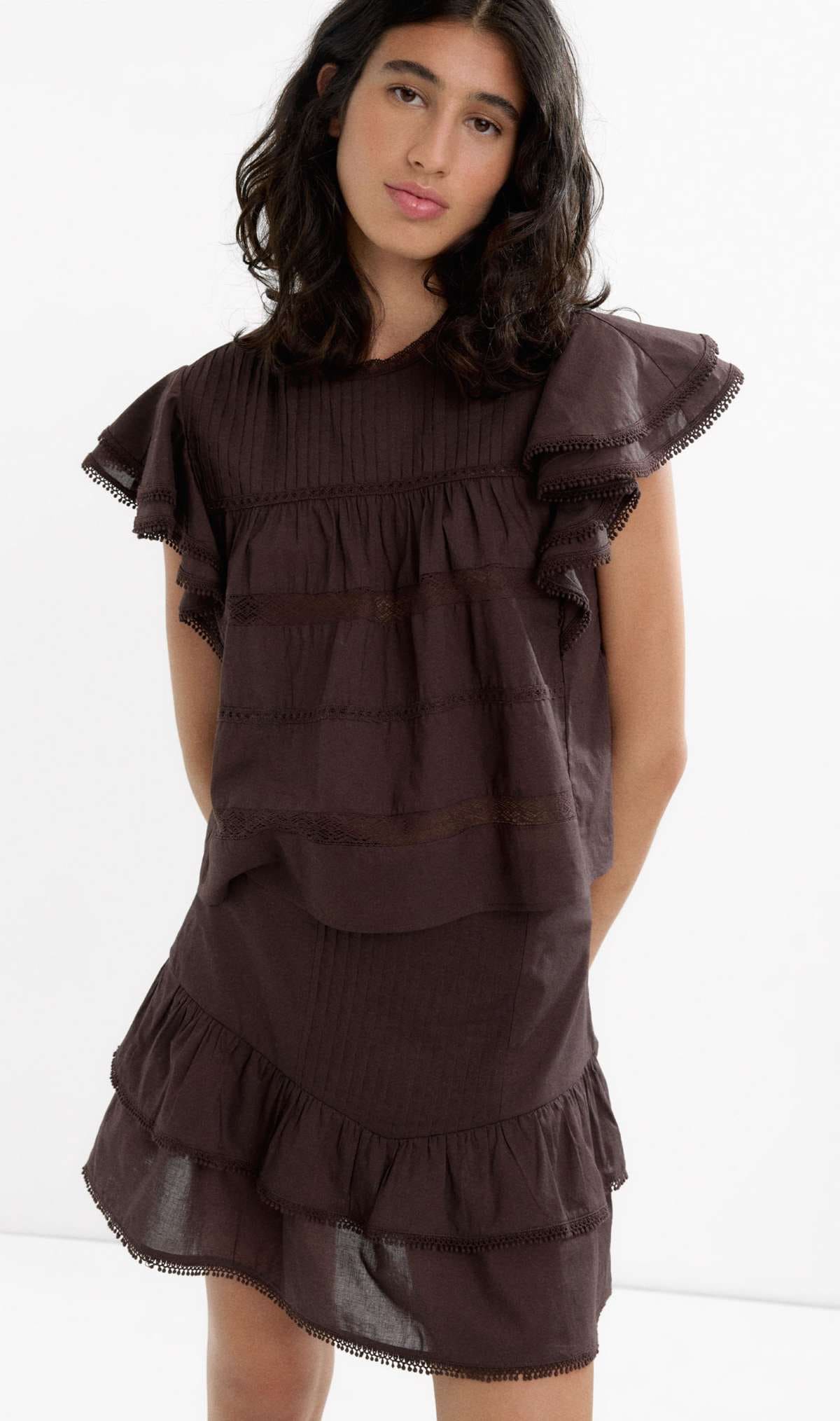 Blusa 100 algodón con volantes de Parfois