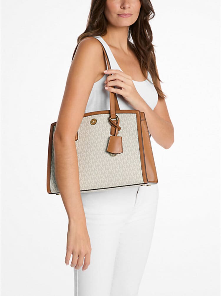 Bolso tote Chantal mediano con logotipo de Michael Kors