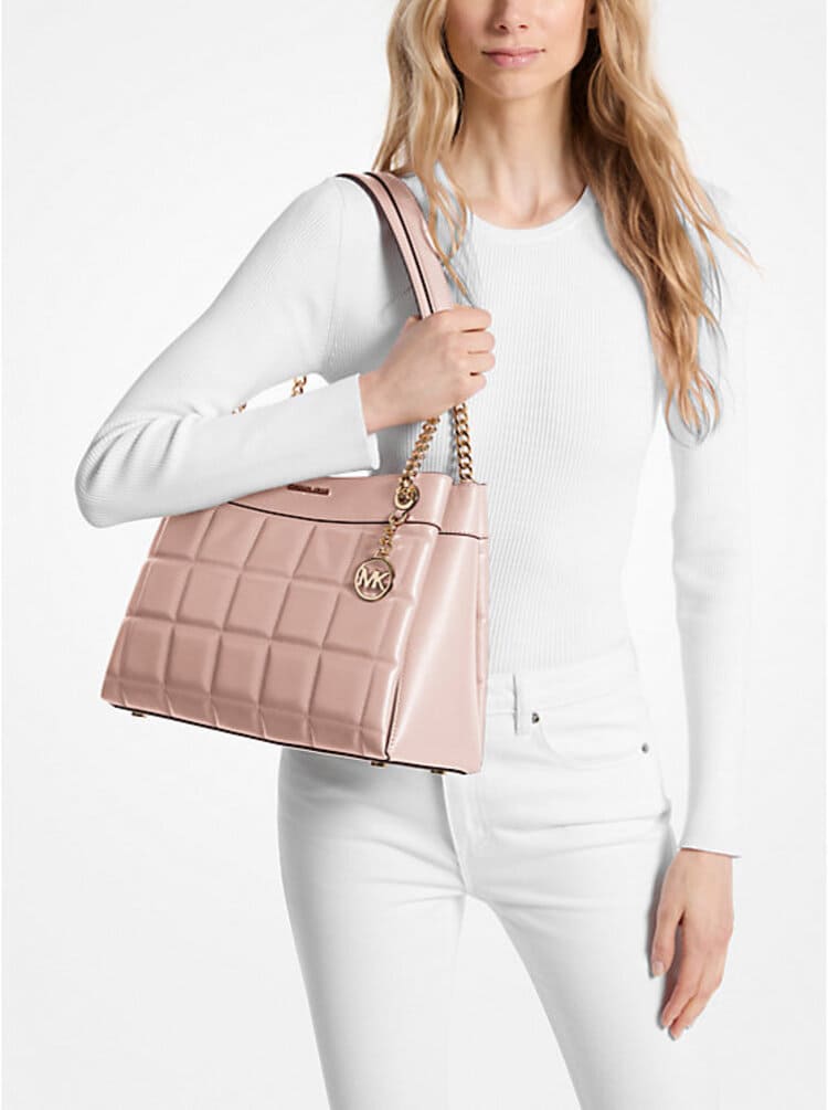 Bolso tote Susan mediano de piel acolchada de Michael Kors