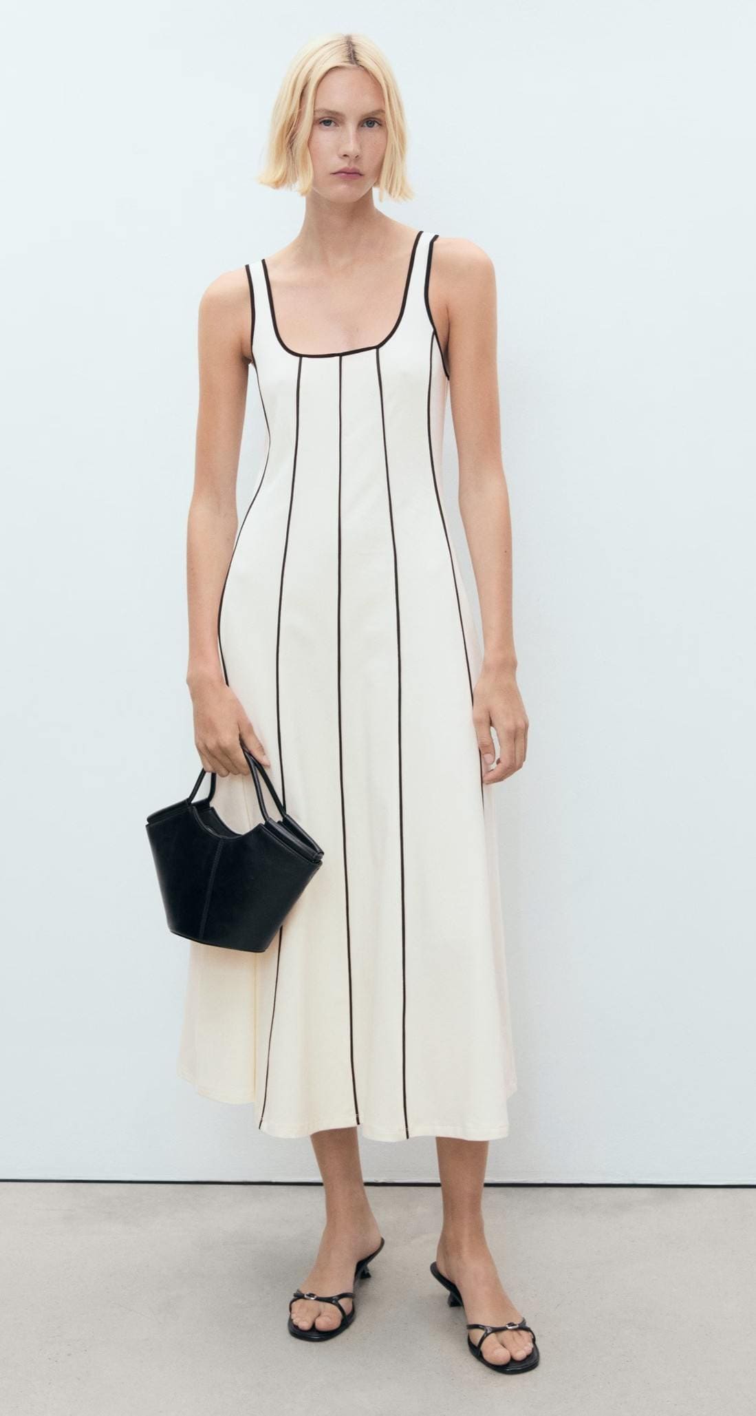 Vestido algodón rayas de Mango