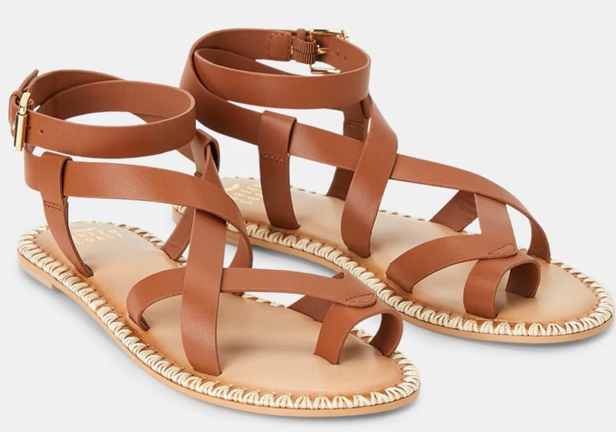 Sandalia piel tiras pespuntes Green Coast de El Corte Inglés