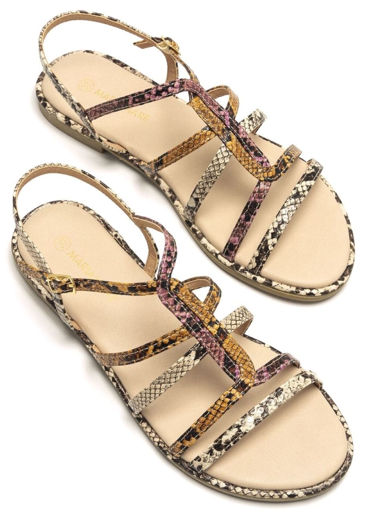 Sandalias de tiras efecto piel de serpiente Mariamare de El Corte Inglés