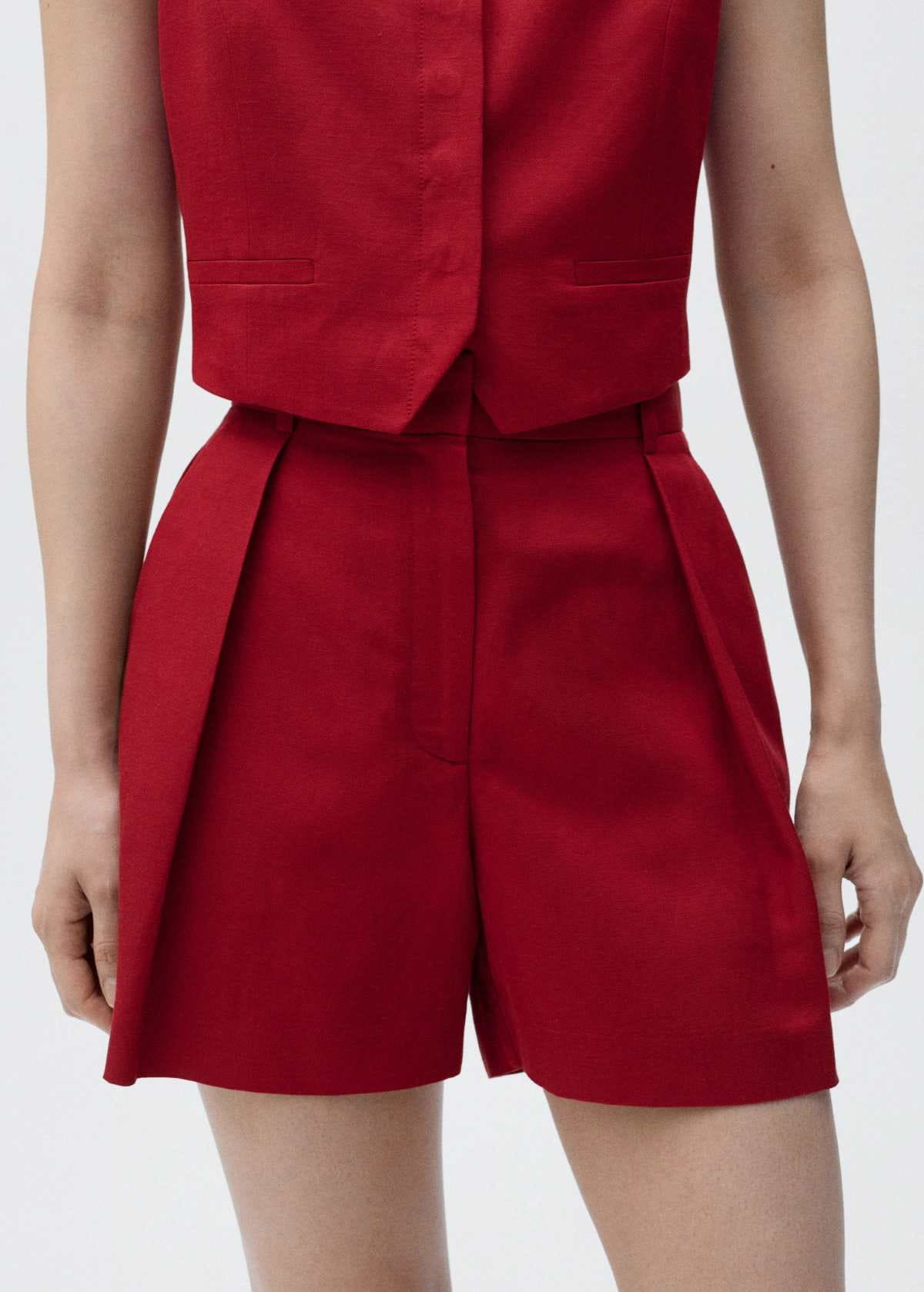 Bermudas traje mezcla lino de Mango