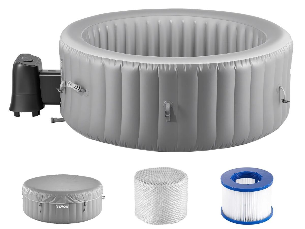 Spa hinchable redondo de 4 plazas VEVOR de Leroy Merlin