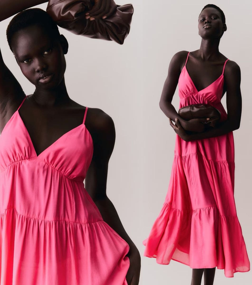 Maxivestido escalonado