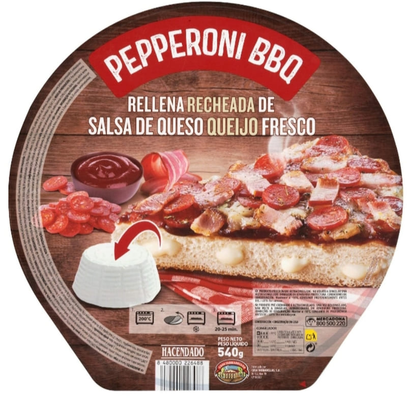 Pizza pepperoni barbacoa Hacendado