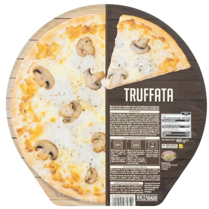 Pizza Truffata Hacendado ultracongelada