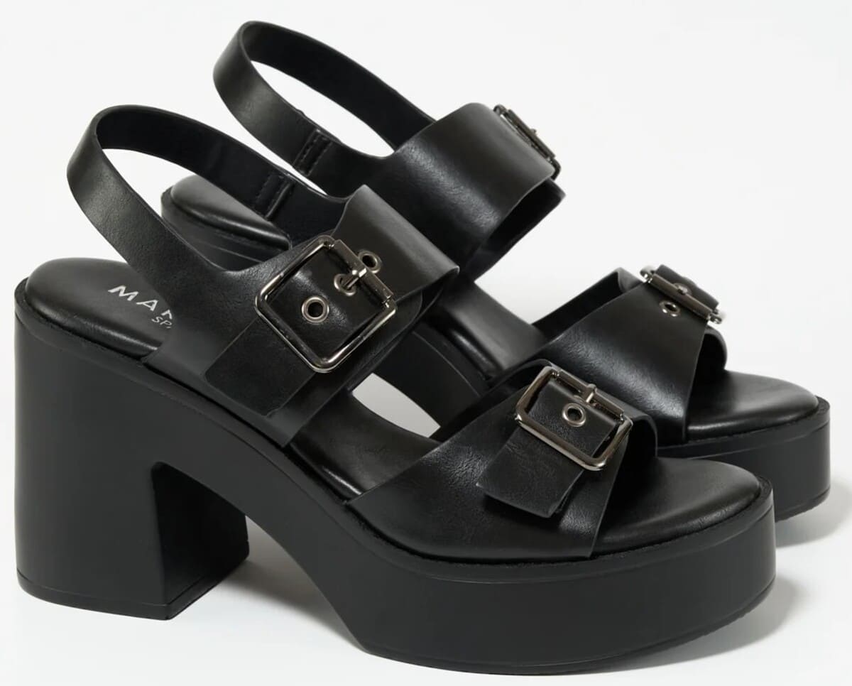 Sandalias de plataforma con hebillas