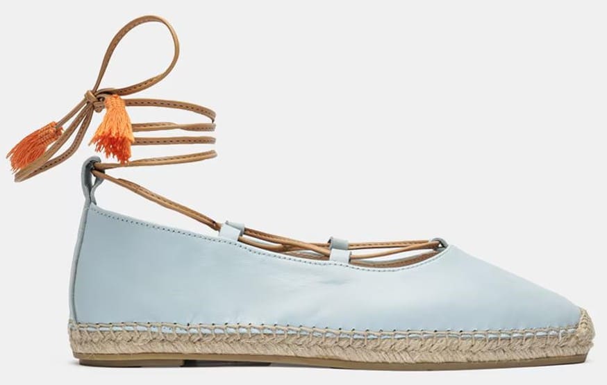 Alpargatas planas Colibrí tipo bailarinas en piel, Casa de Vera
