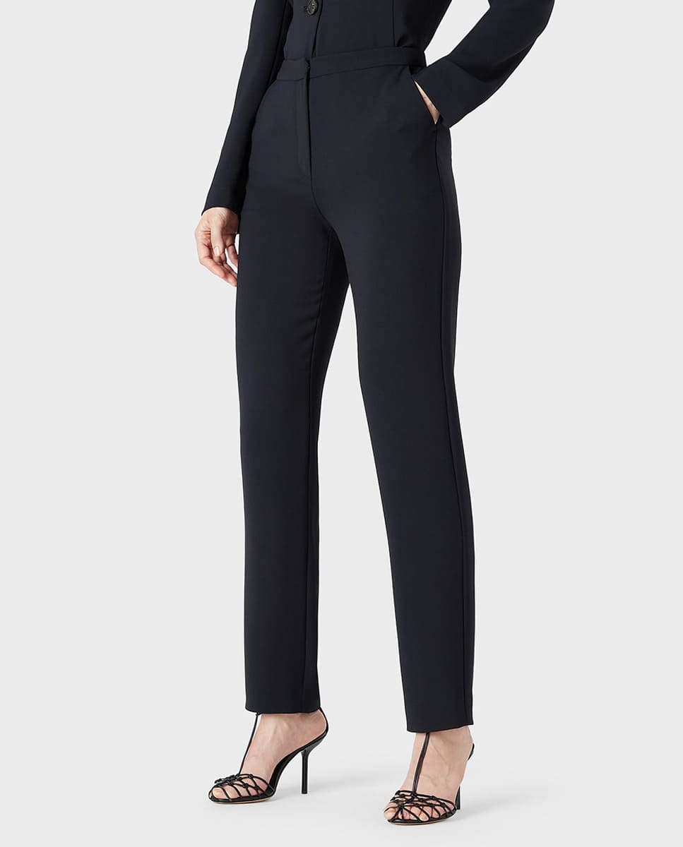 Pantalón de mujer pitillo fluido, Emporio Armani