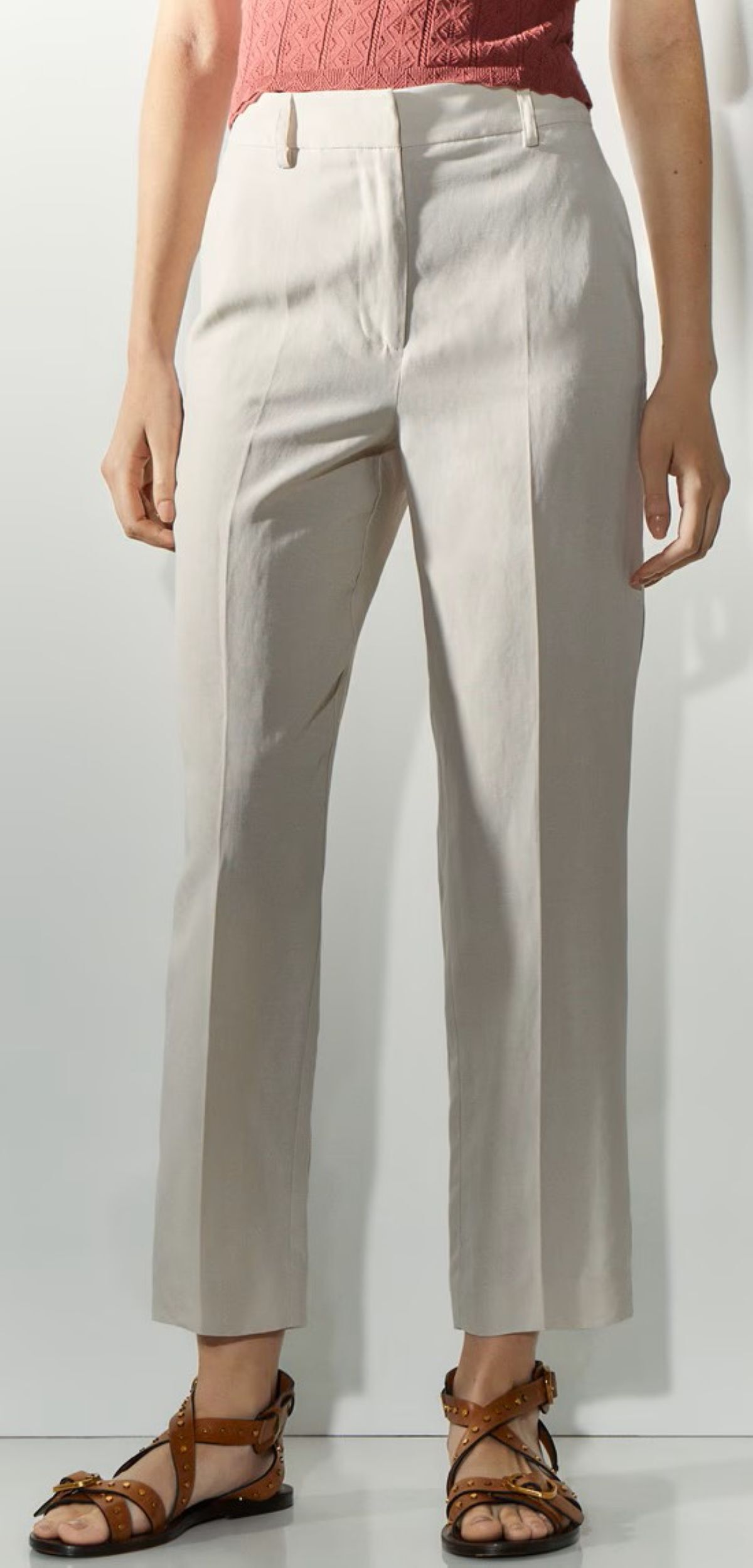 Pantalón básico de vestir con lino Tintoretto de El Corte Inglés