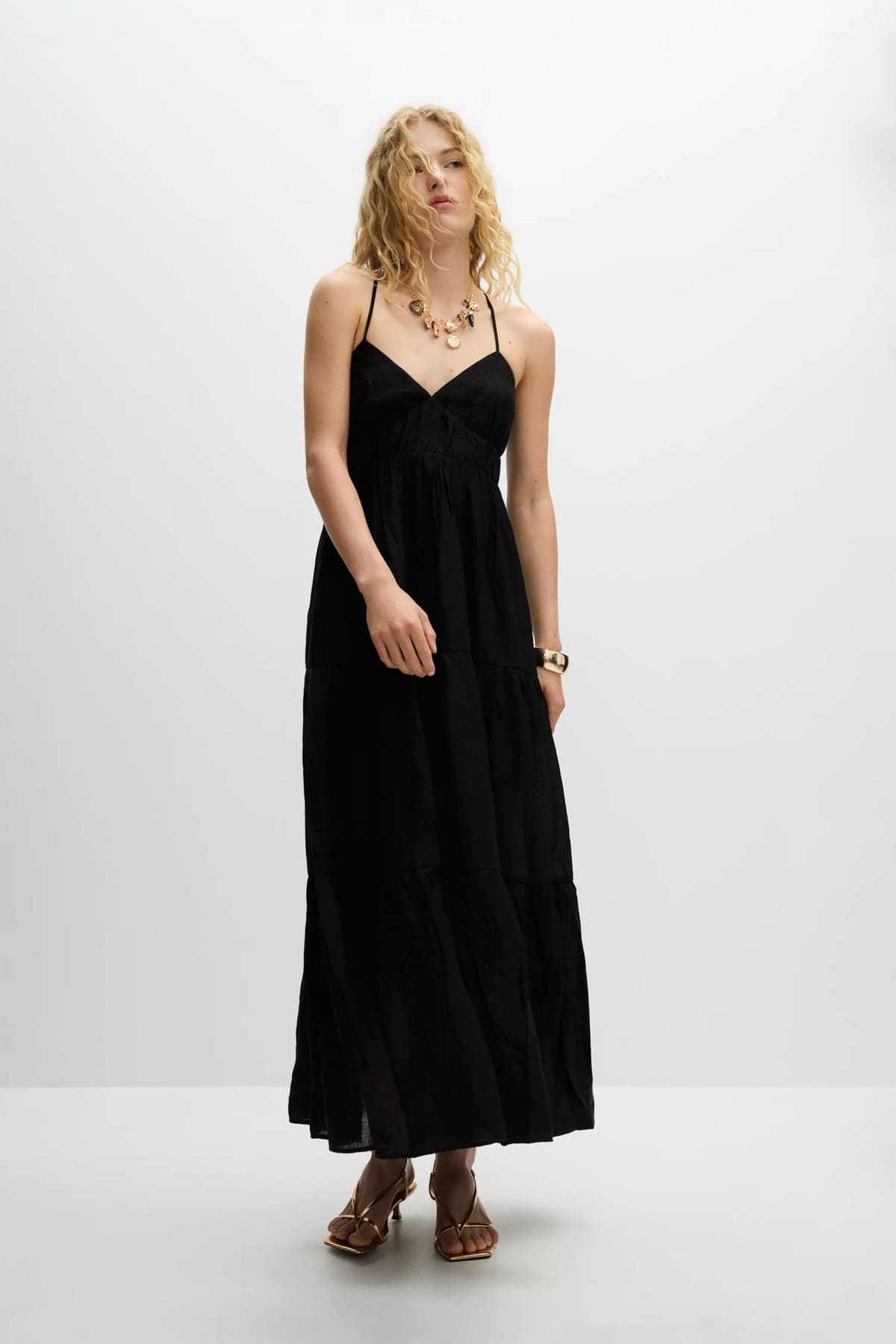 Vestido midi con paneles