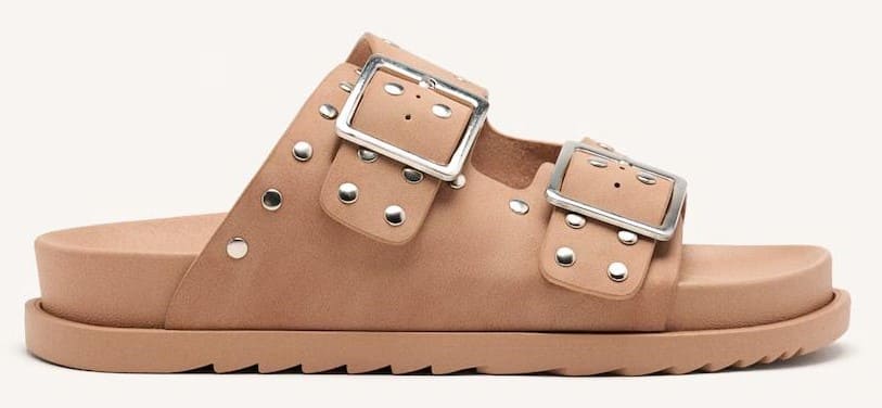 Sandalias planas ajustables con adornos