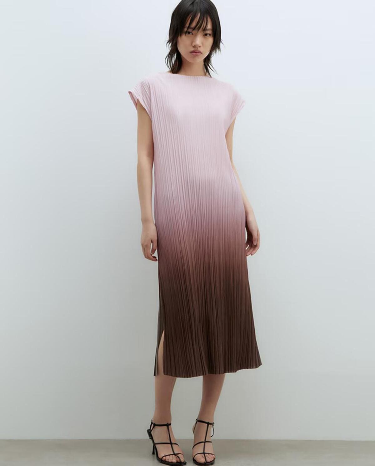 Vestido túnica plisada