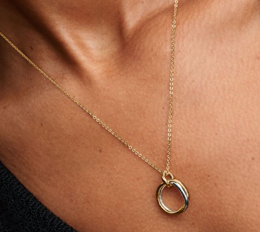 Collar en Dos Tonos de Forma Orgánica de Pandora